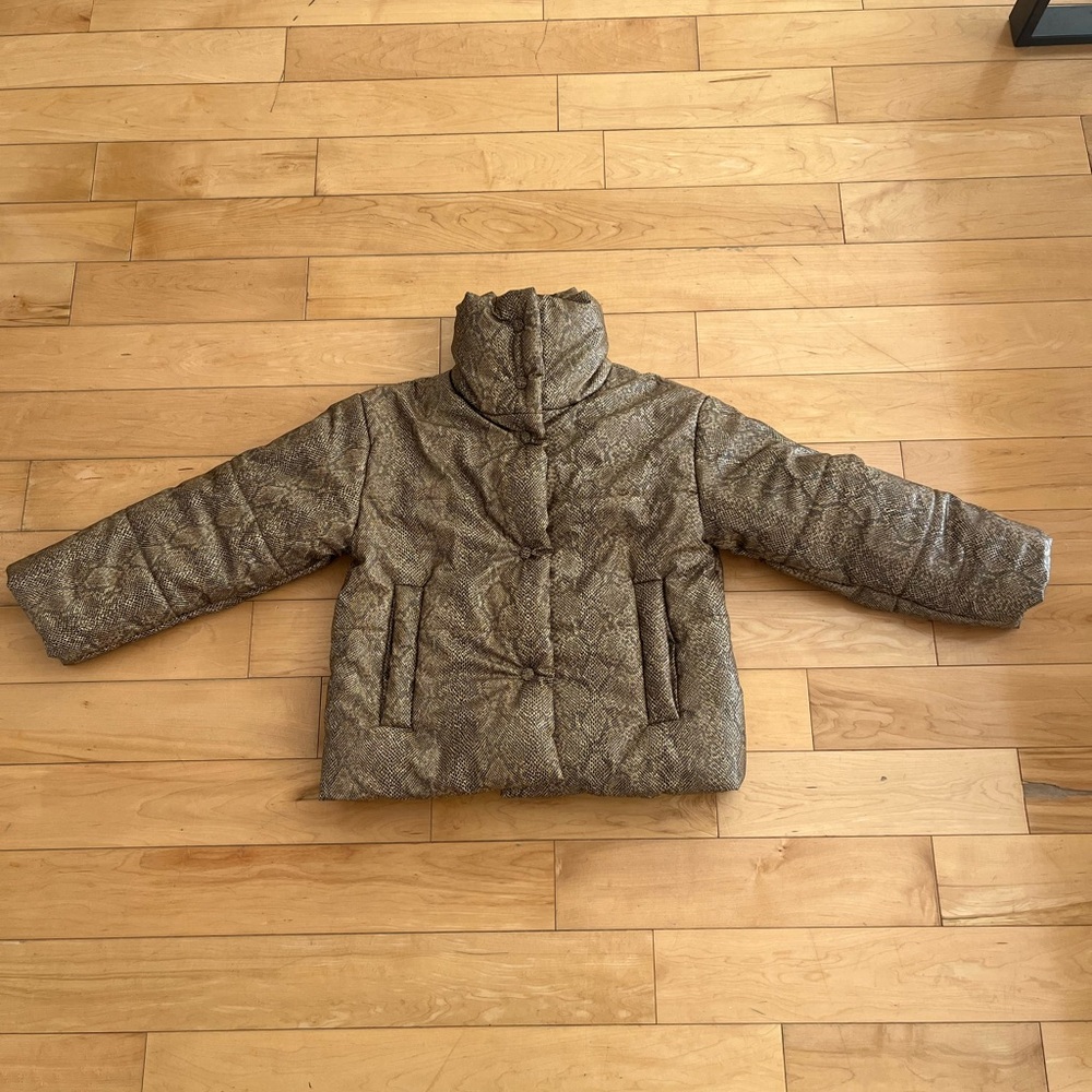 Nanushka Brown Quilted Puffer Jacket